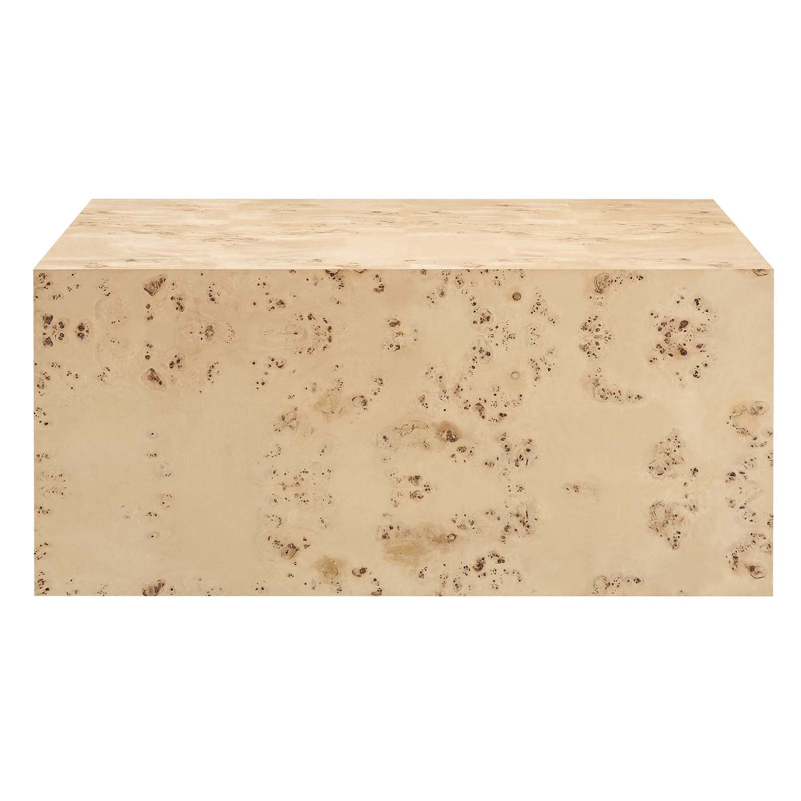 Cosmos 36" Square Burl Wood Coffee Table by Modway