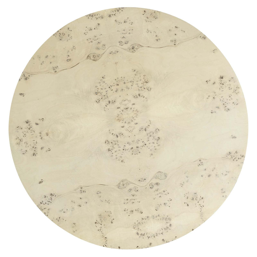 Cosmos 35" Round Burl Wood Coffee Table by Modway