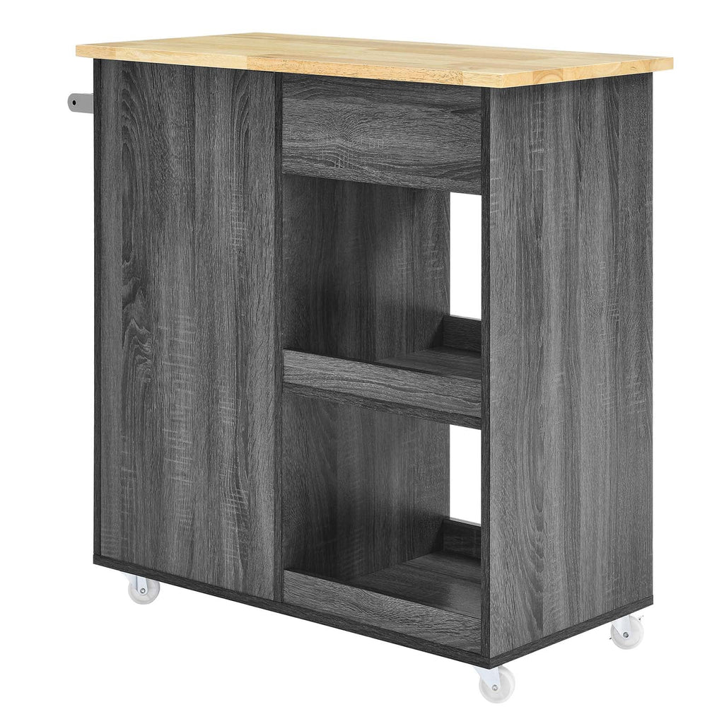 Culinary Kitchen Cart With Towel Bar by Modway