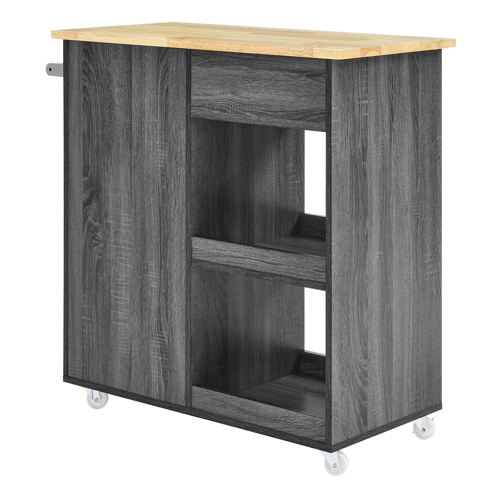 Culinary Kitchen Cart With Towel Bar by Modway