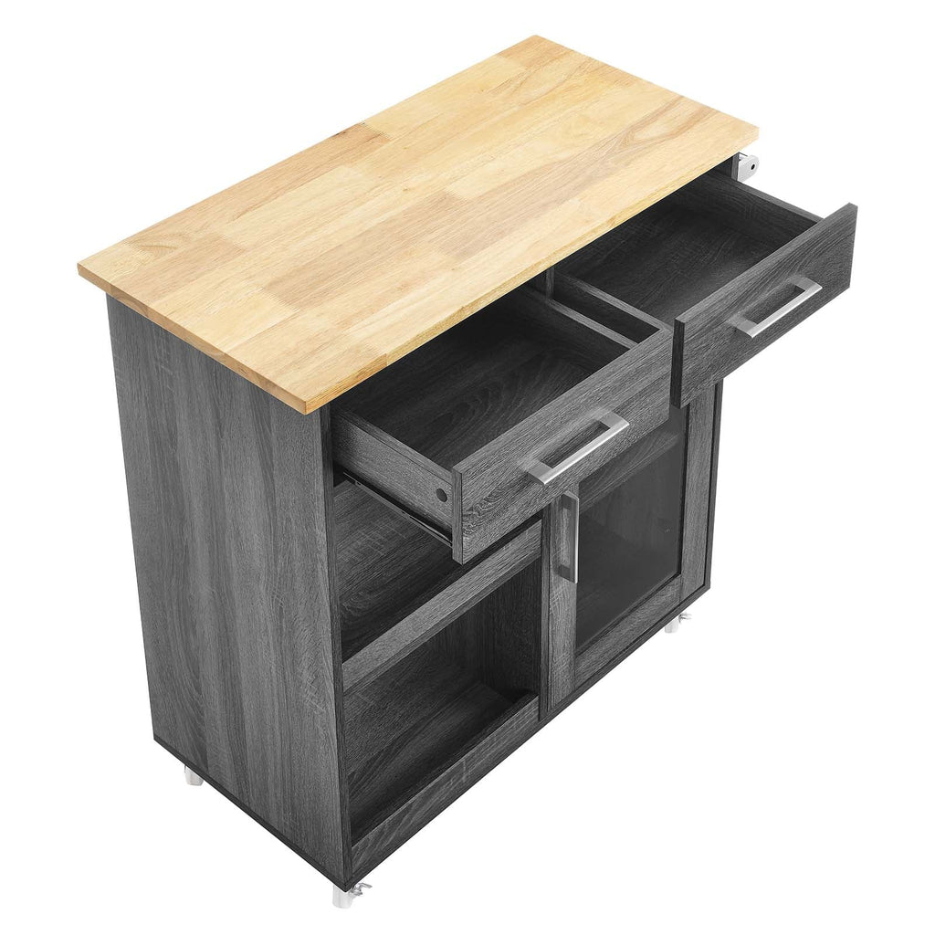 Culinary Kitchen Cart With Towel Bar by Modway