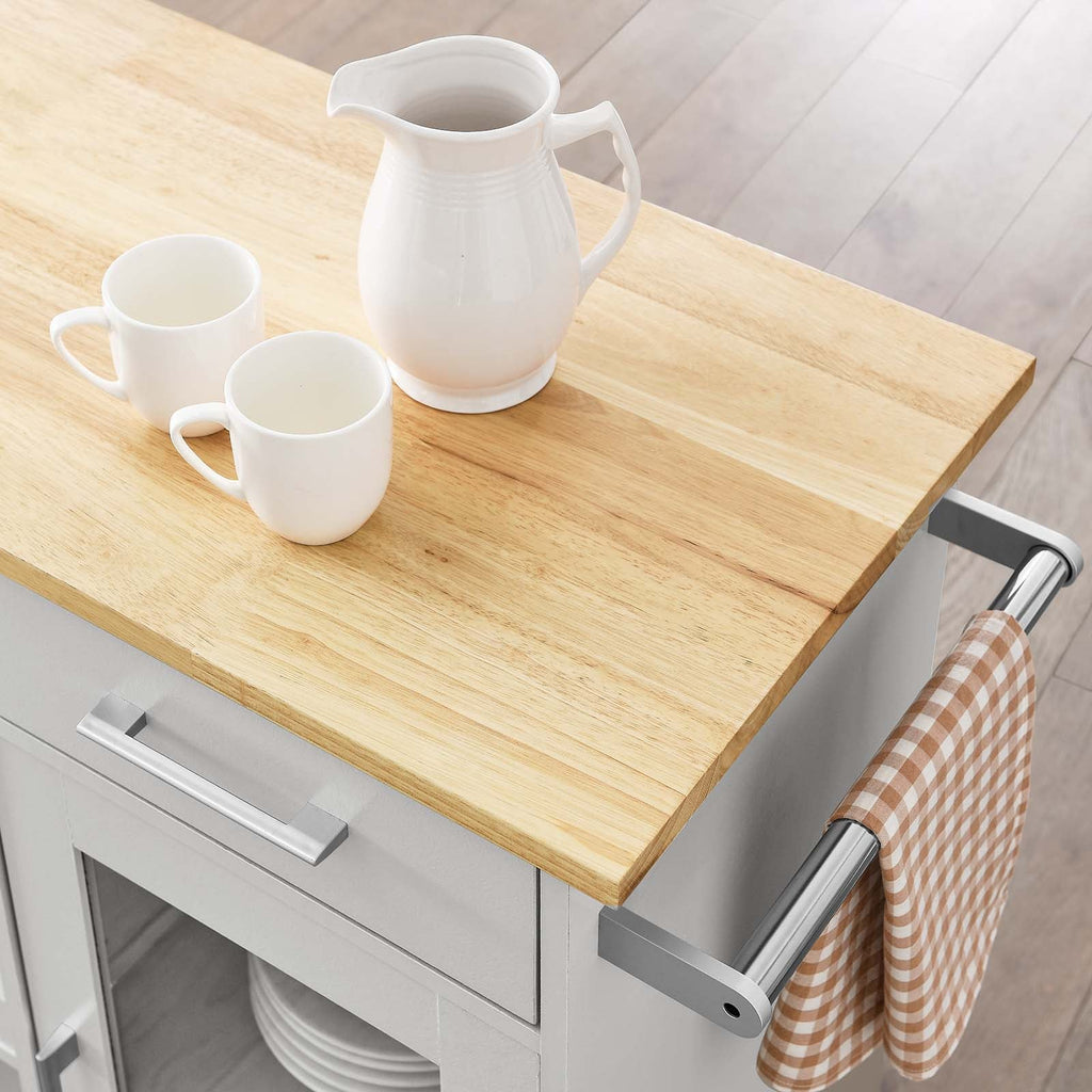 Culinary Kitchen Cart With Towel Bar by Modway