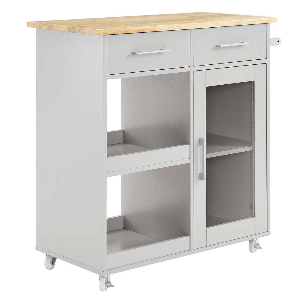 Culinary Kitchen Cart With Towel Bar by Modway
