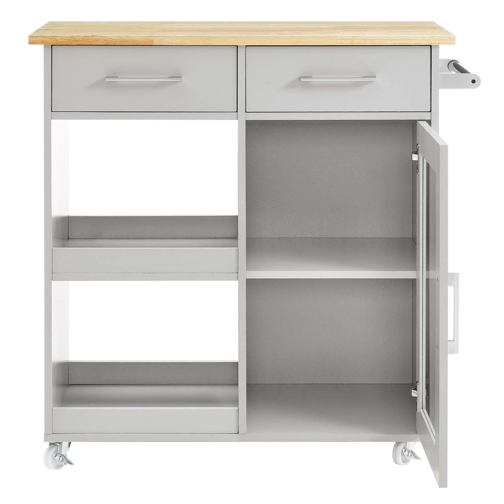 Culinary Kitchen Cart With Towel Bar by Modway