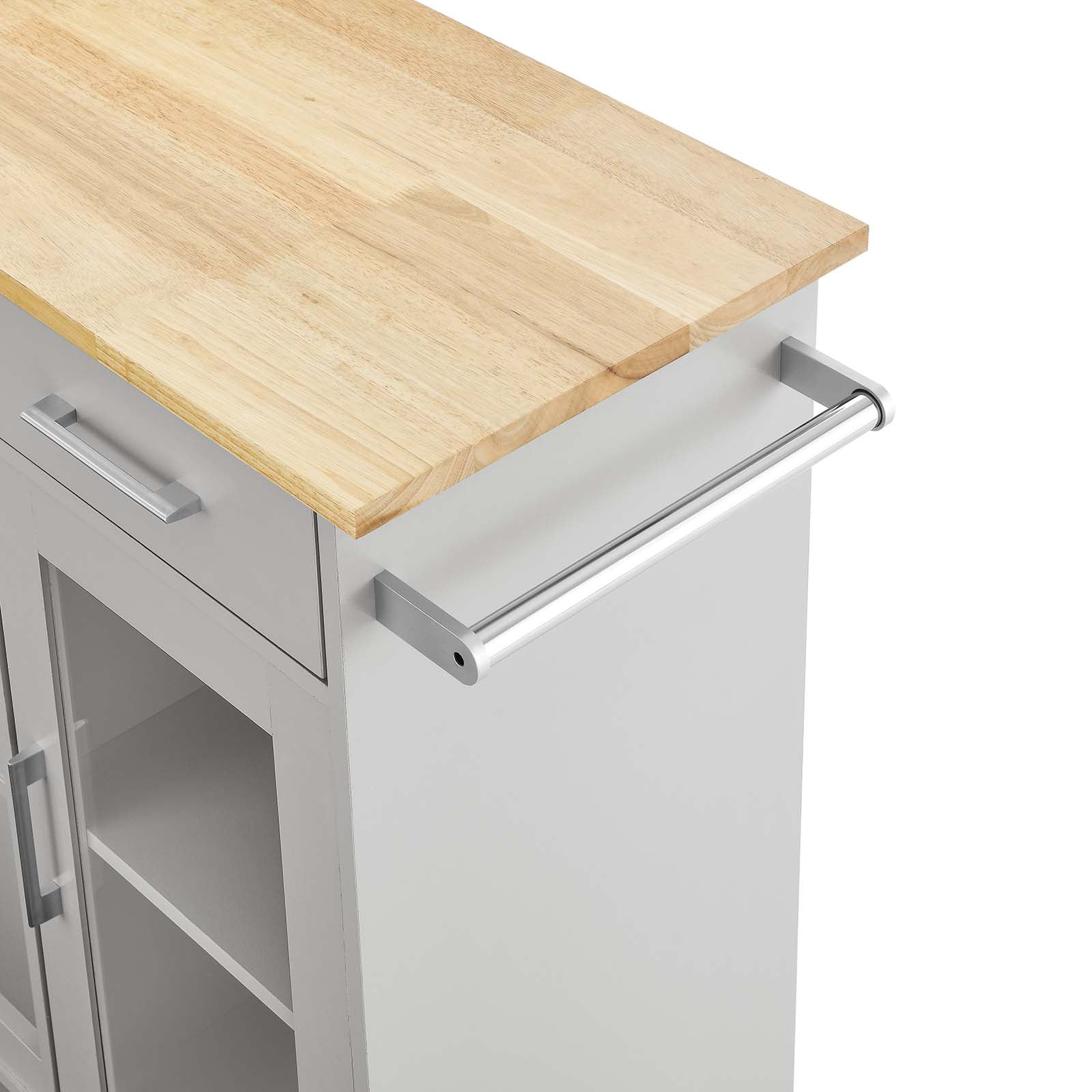 Culinary Kitchen Cart With Towel Bar by Modway