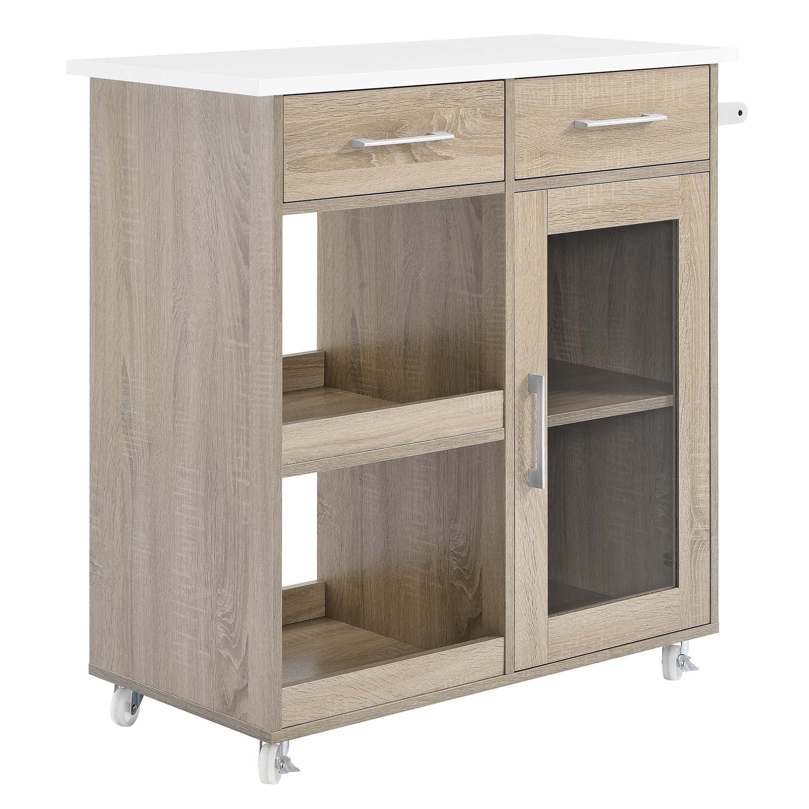 Culinary Kitchen Cart With Towel Bar by Modway