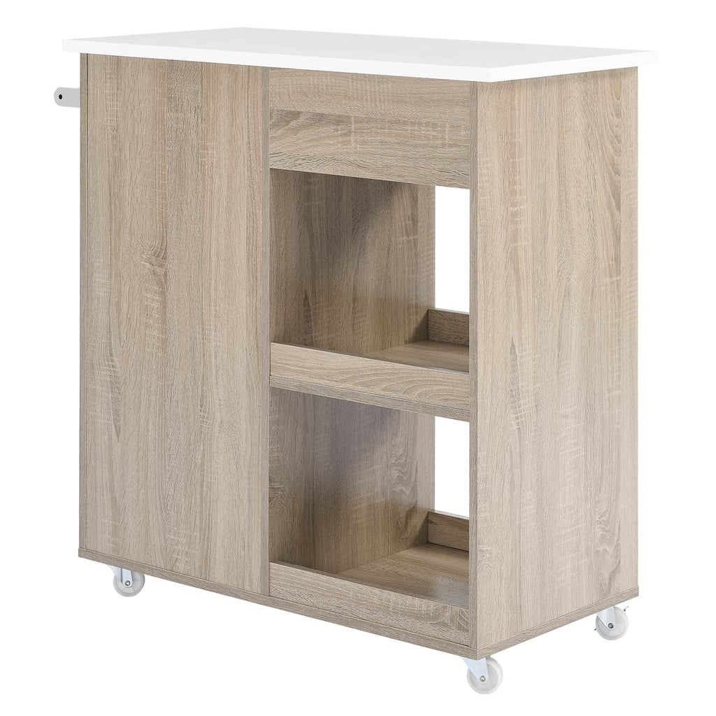 Culinary Kitchen Cart With Towel Bar by Modway