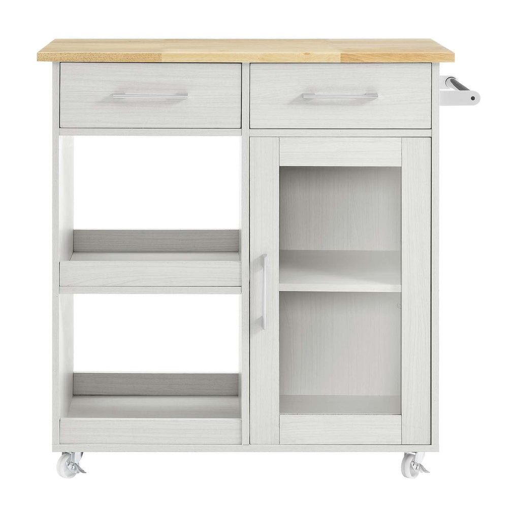 Culinary Kitchen Cart With Towel Bar by Modway
