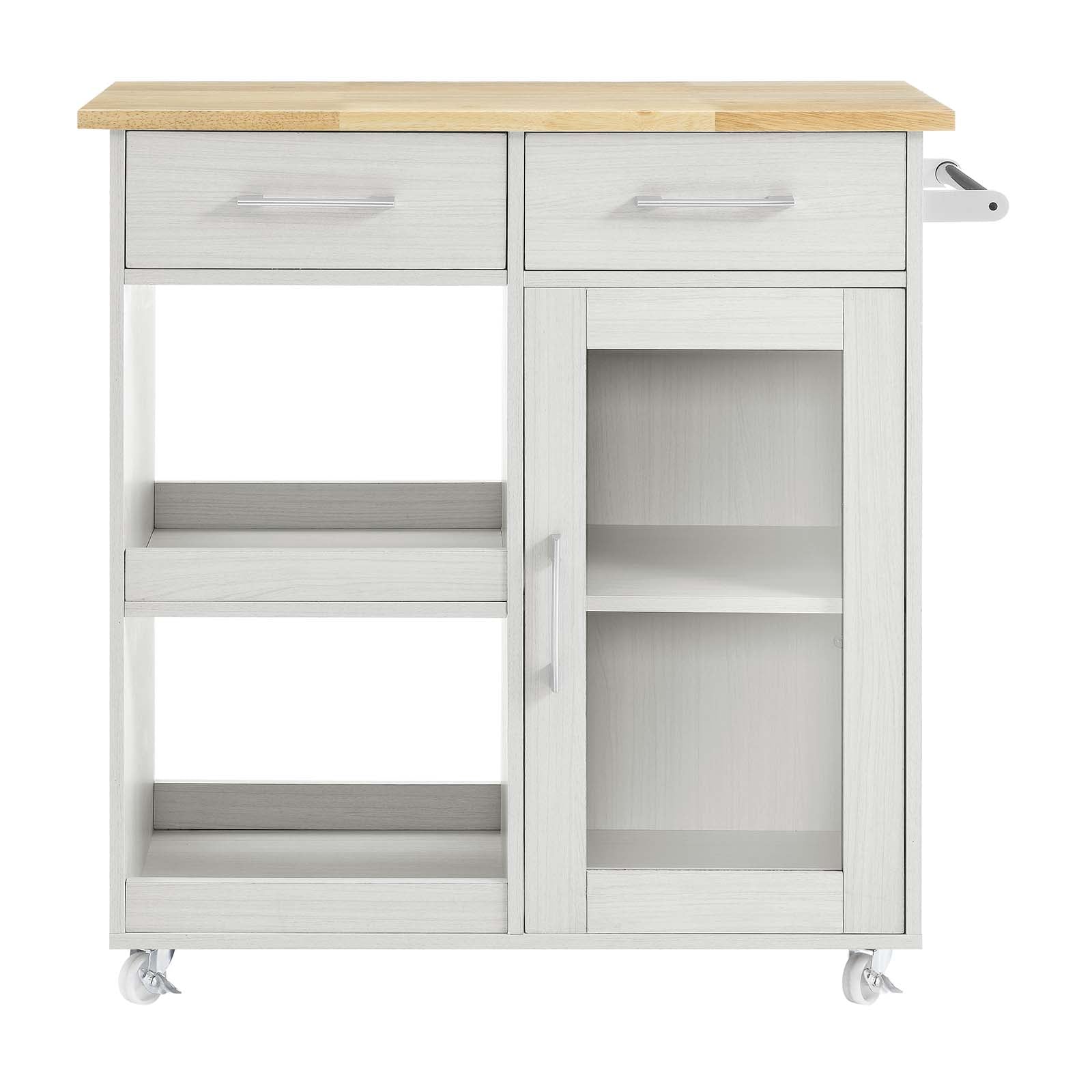 Culinary Kitchen Cart With Towel Bar by Modway