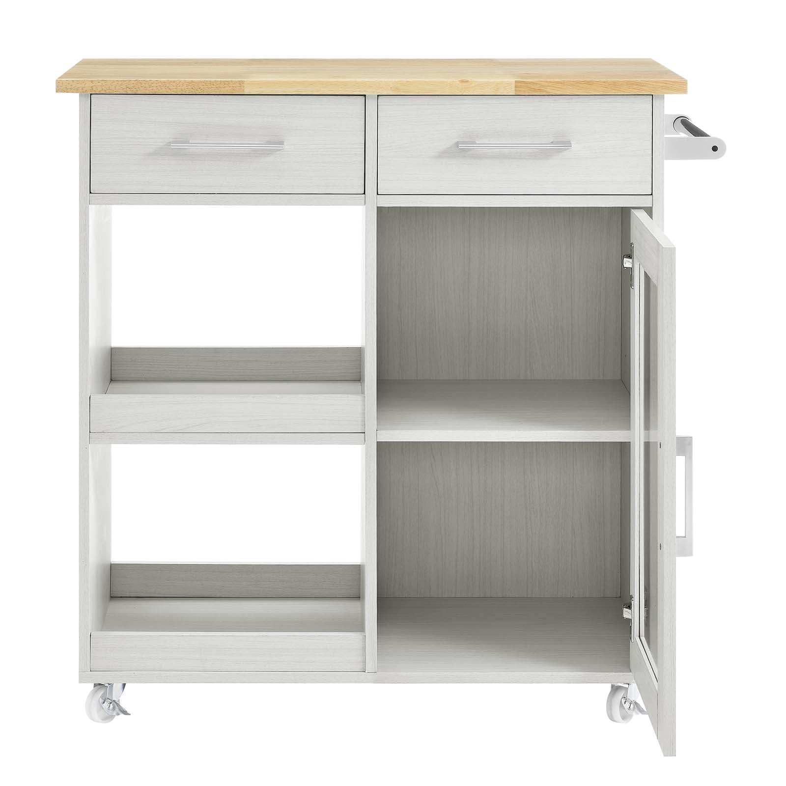 Culinary Kitchen Cart With Towel Bar by Modway