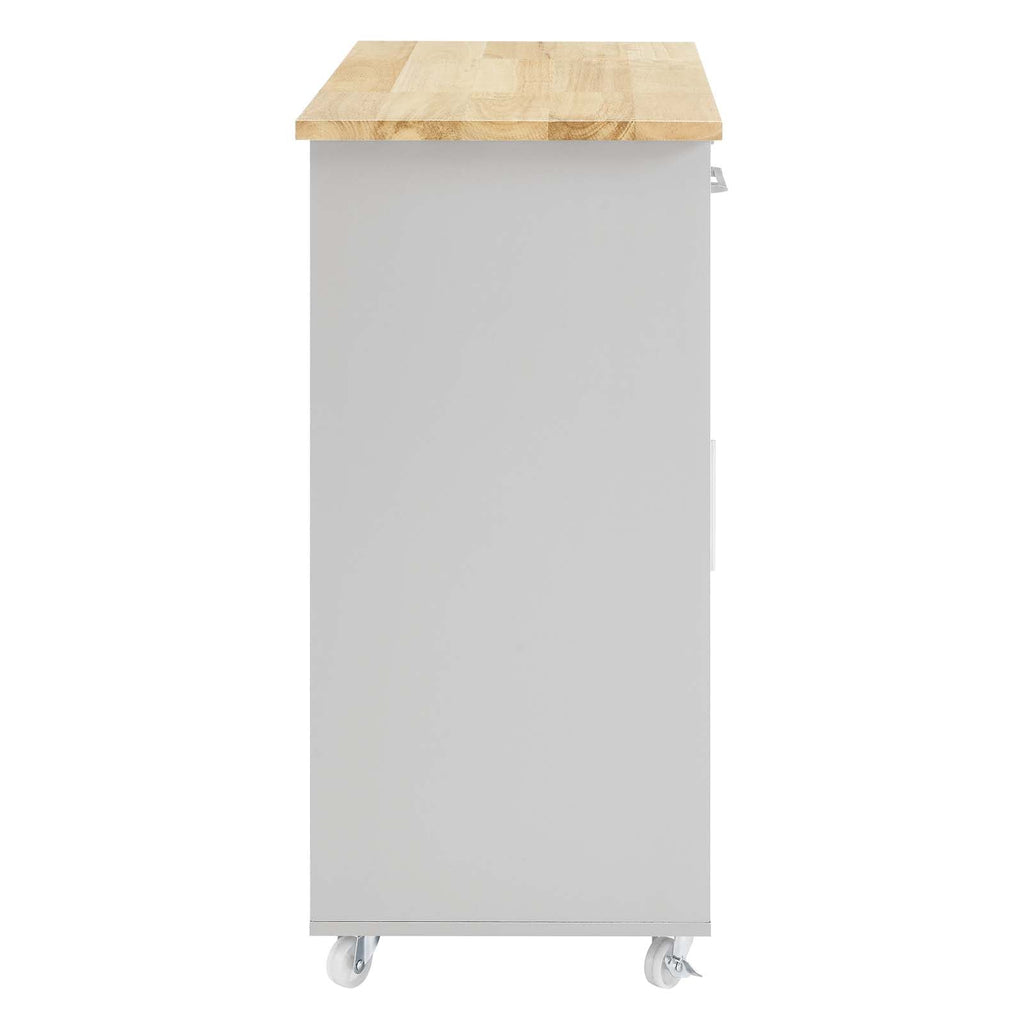 Culinary Kitchen Cart With Spice Rack by Modway