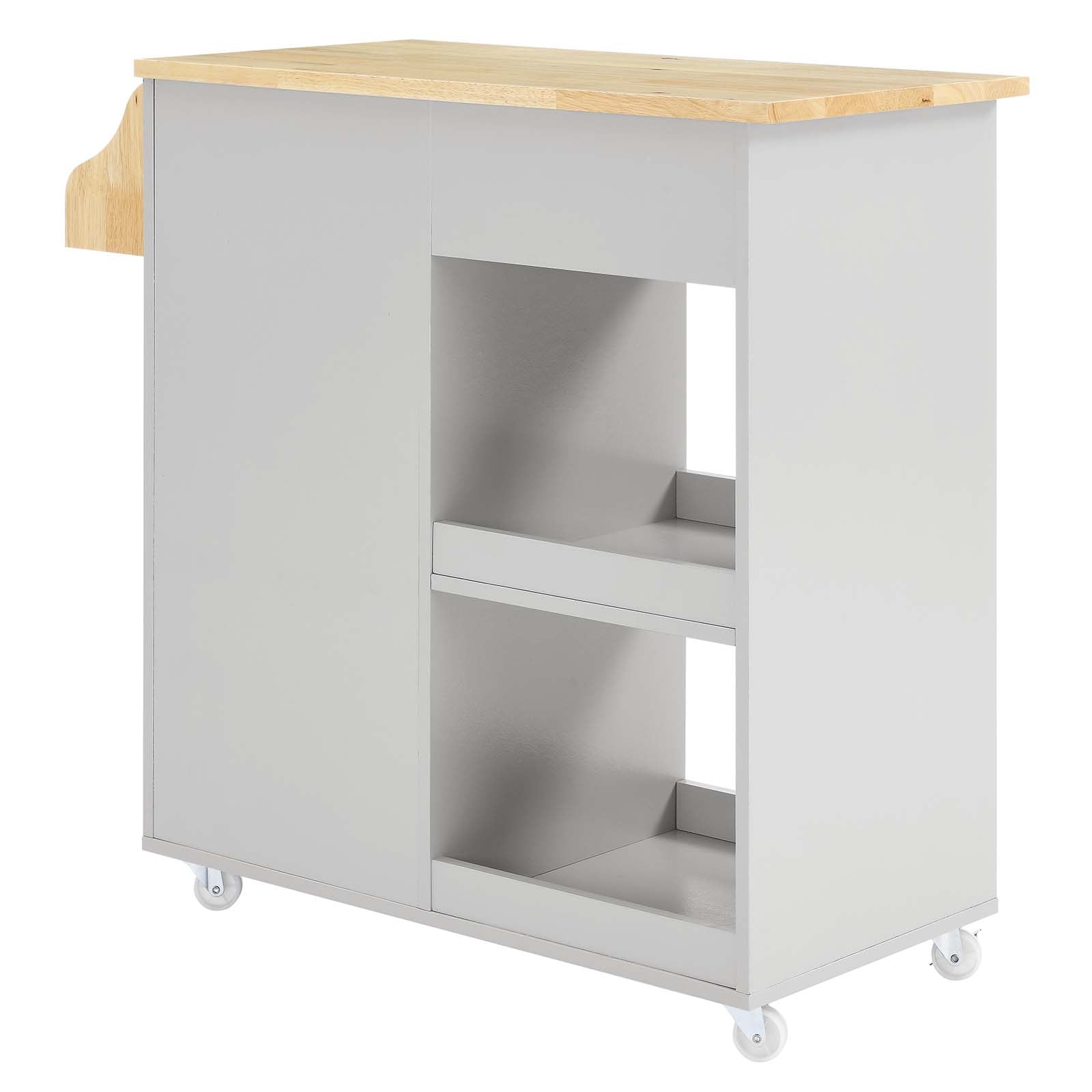 Culinary Kitchen Cart With Spice Rack by Modway