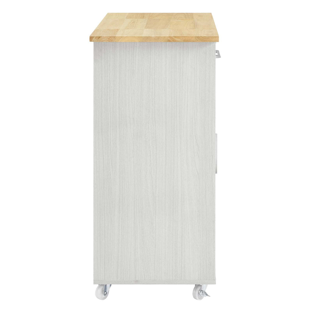 Culinary Kitchen Cart With Spice Rack by Modway