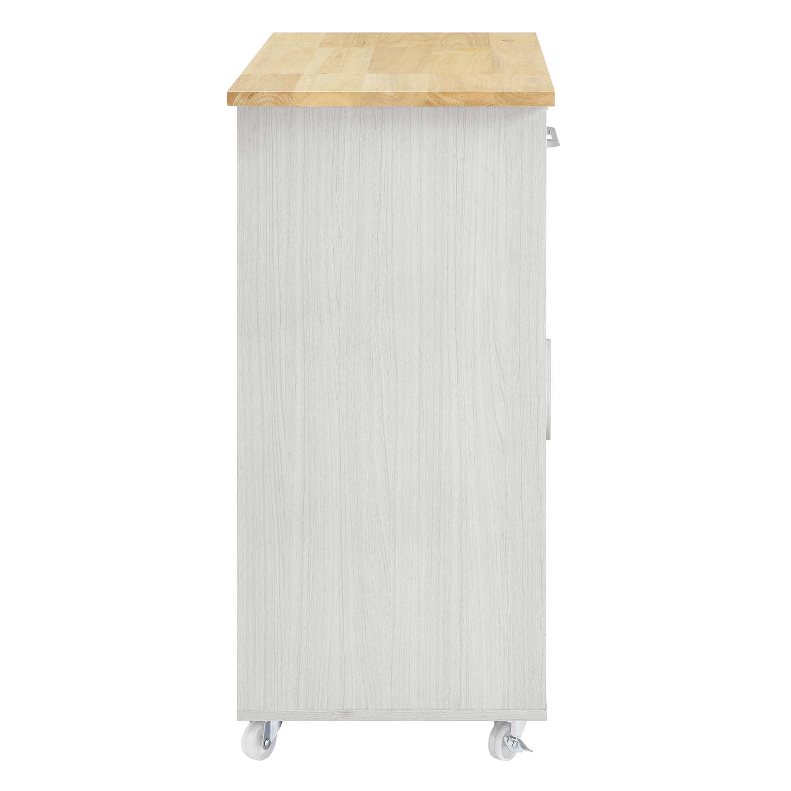 Culinary Kitchen Cart With Spice Rack by Modway