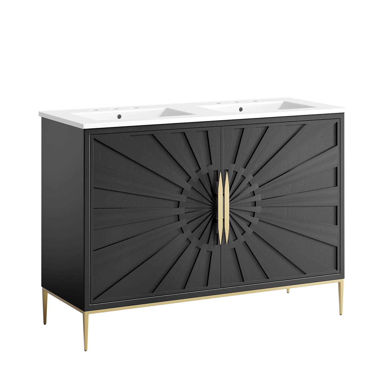 Awaken 48" Double Sink Bathroom Vanity by Modway