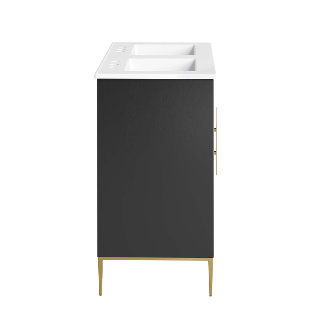 Awaken 48" Double Sink Bathroom Vanity by Modway