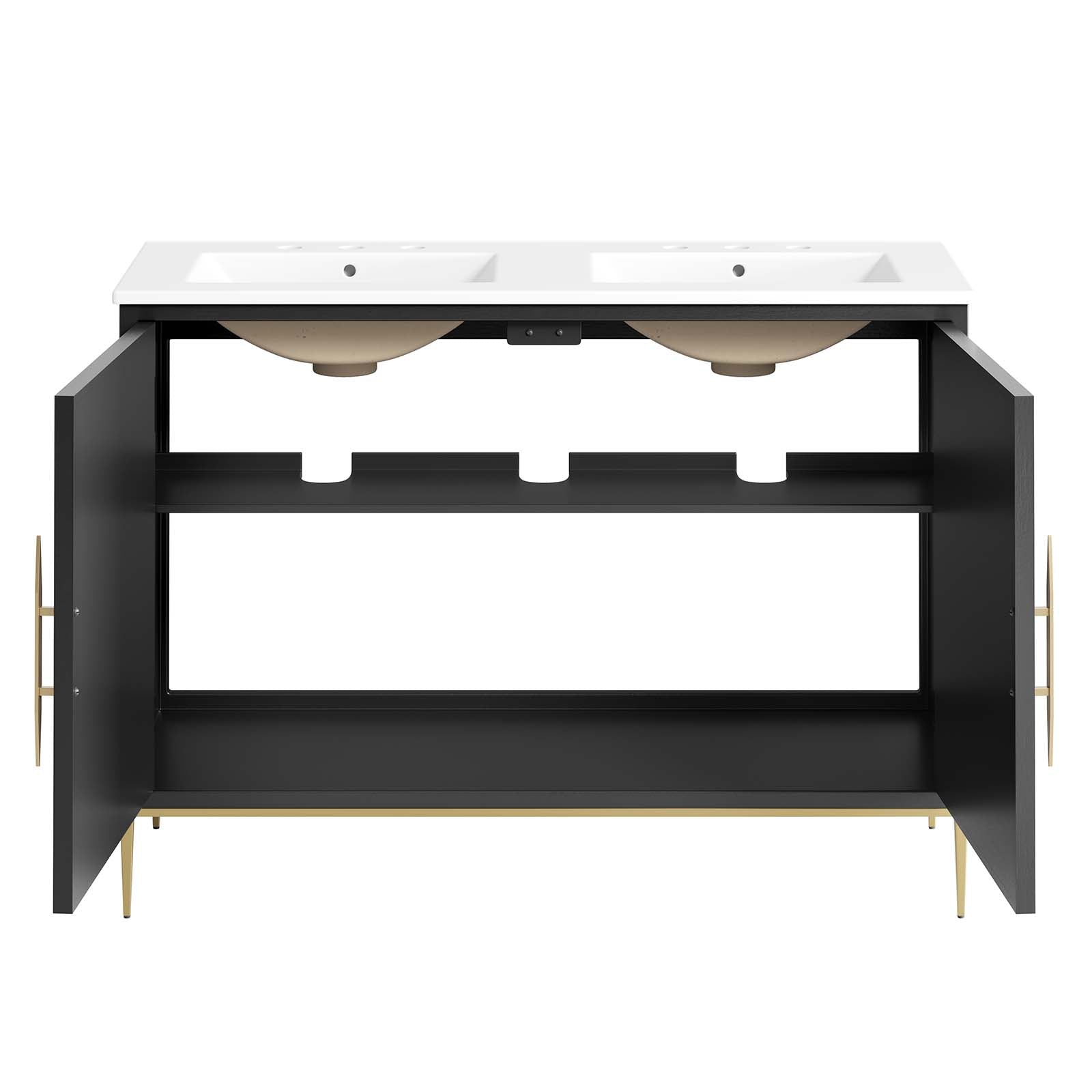 Awaken 48" Double Sink Bathroom Vanity by Modway