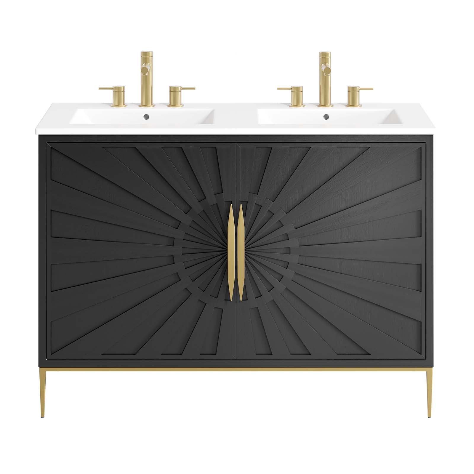 Awaken 48" Double Sink Bathroom Vanity by Modway
