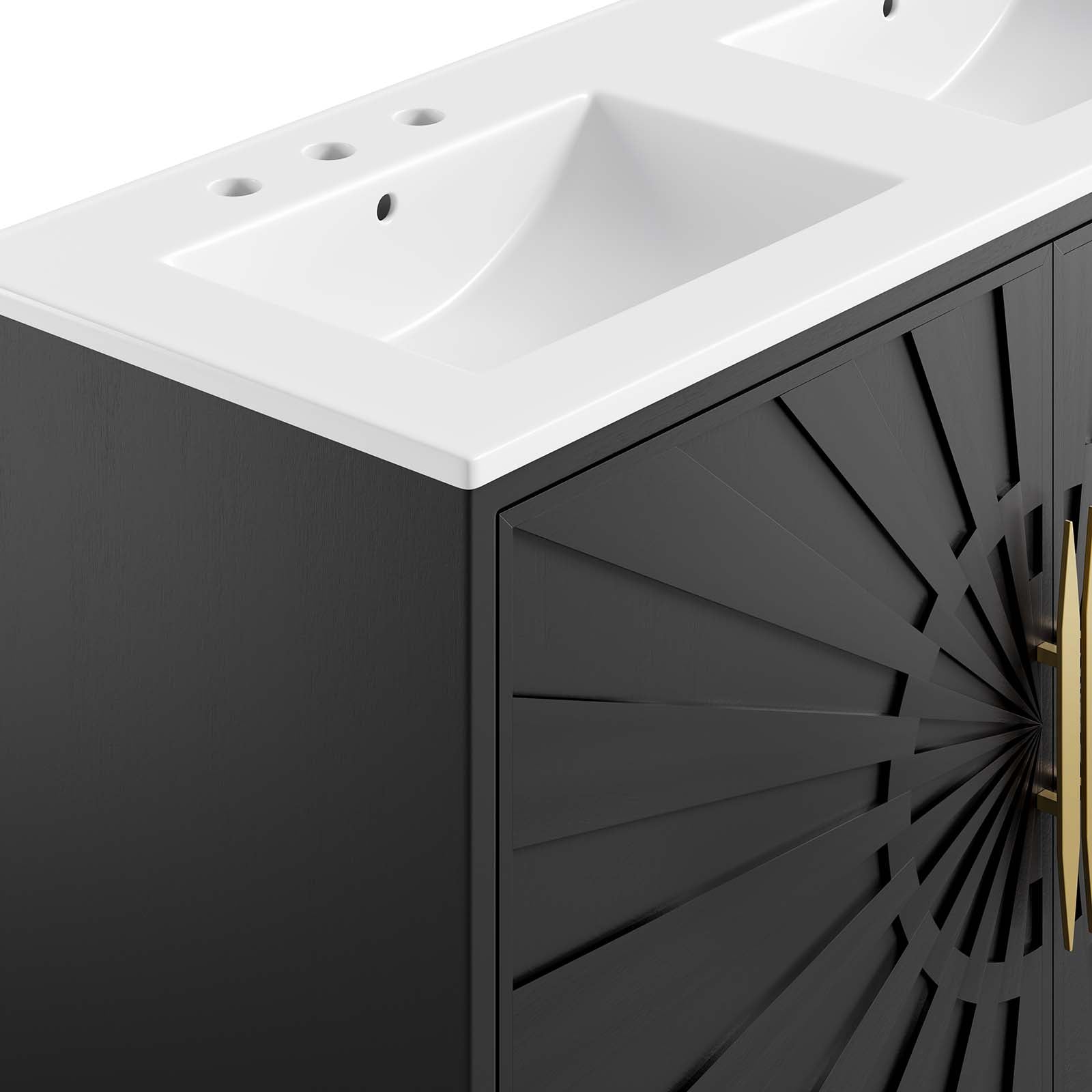 Awaken 48" Double Sink Bathroom Vanity by Modway