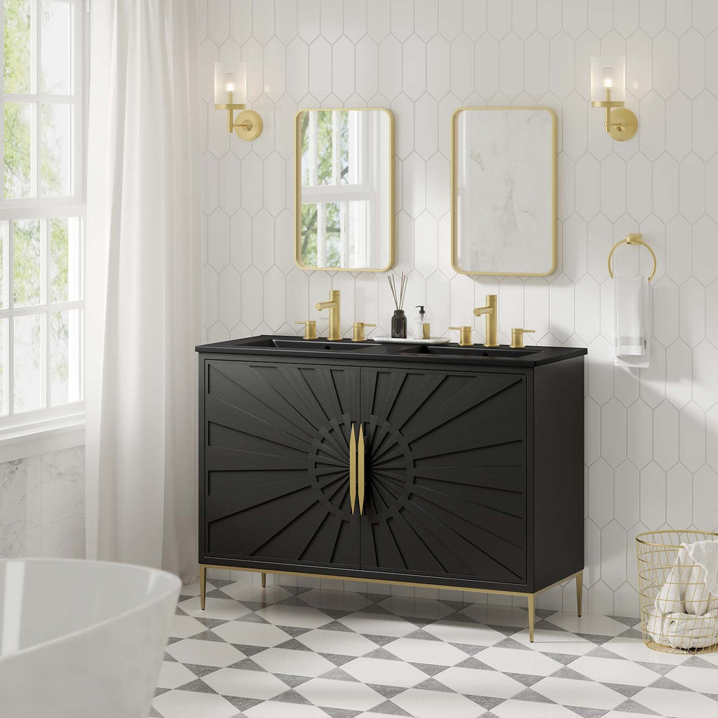 Awaken 48" Double Sink Bathroom Vanity by Modway