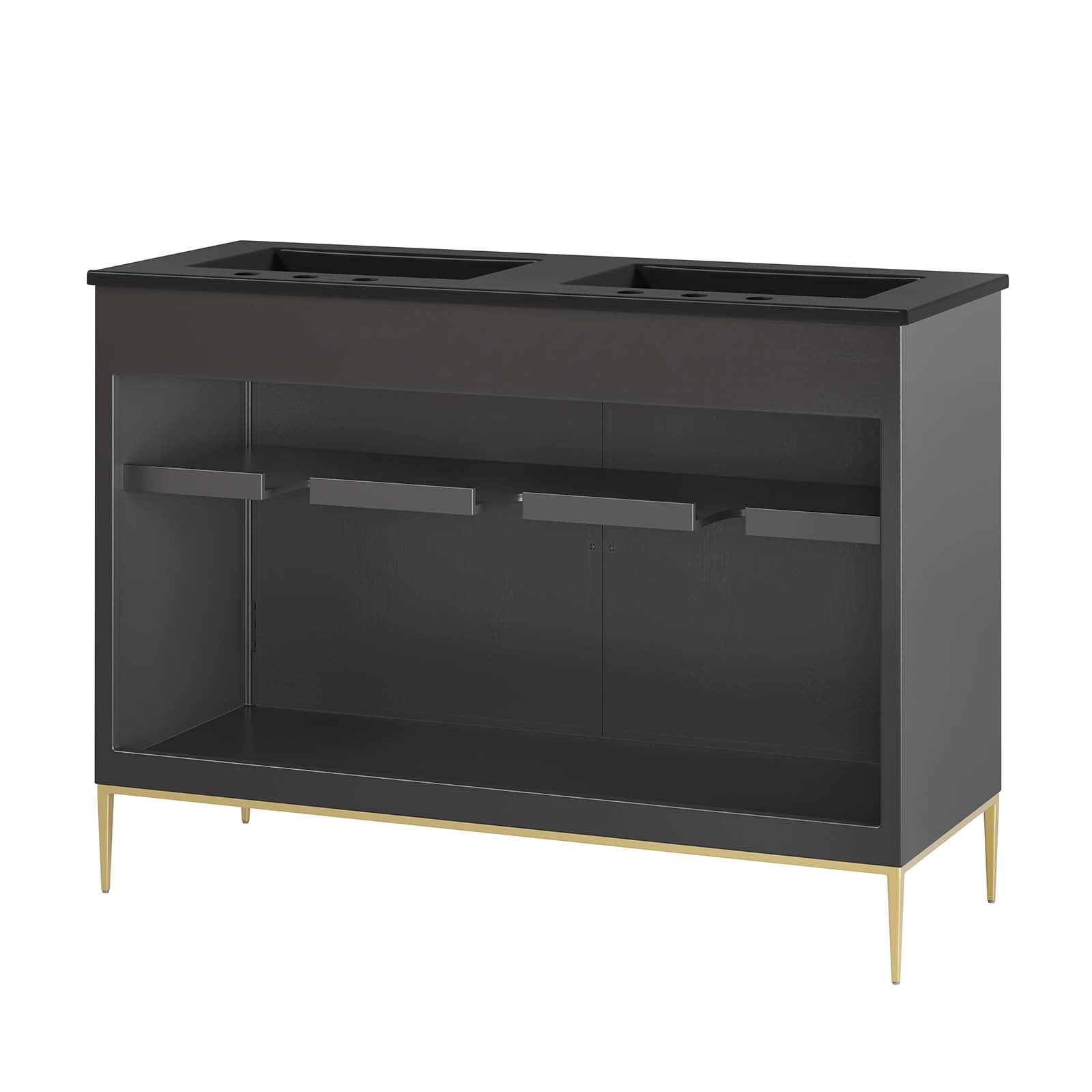 Awaken 48" Double Sink Bathroom Vanity by Modway