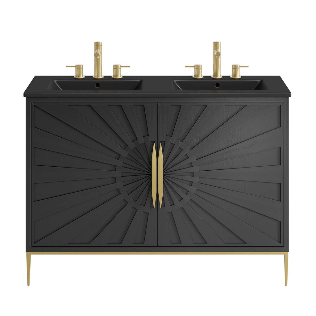 Awaken 48" Double Sink Bathroom Vanity by Modway