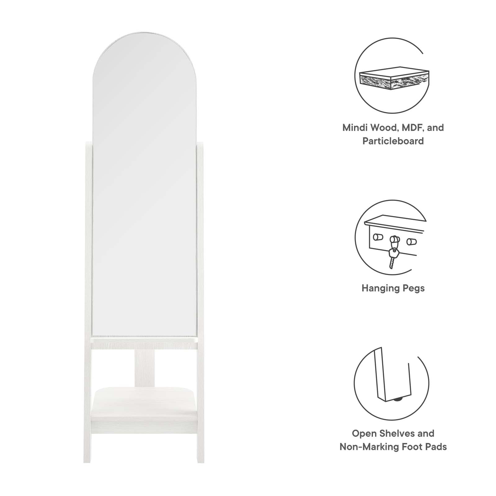 Ascend Standing Mirror by Modway