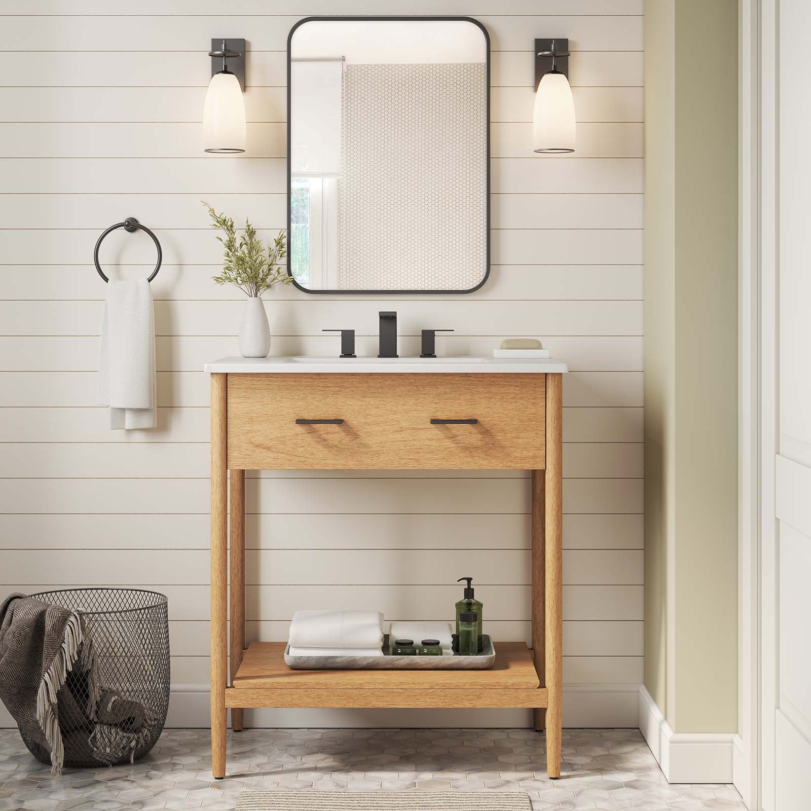 Zaire 30" Bathroom Vanity Cabinet (Sink Basin Not Included) by Modway