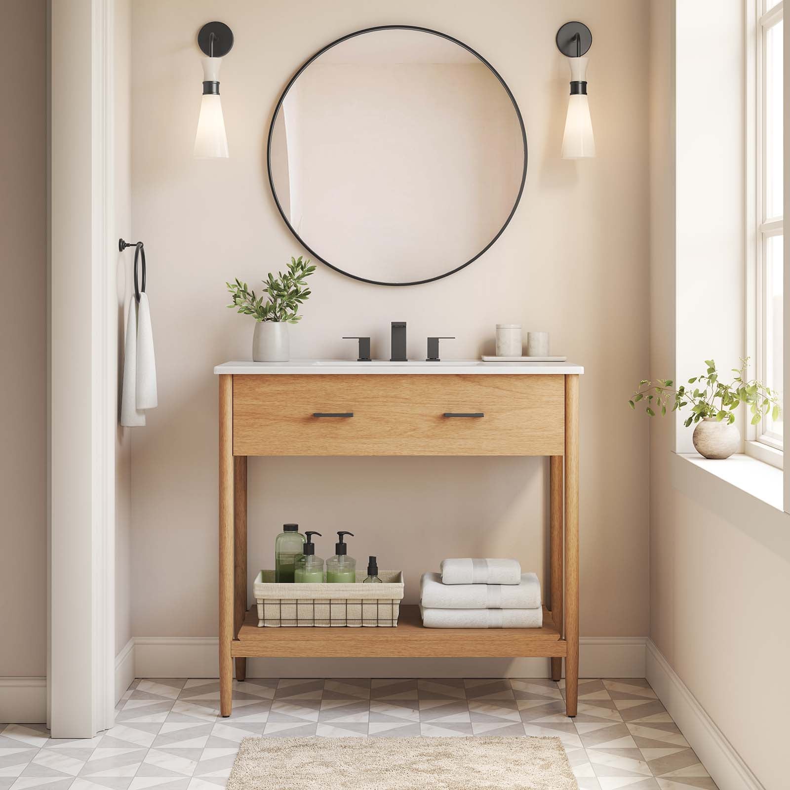 Zaire 36" Bathroom Vanity Cabinet (Sink Basin Not Included) by Modway