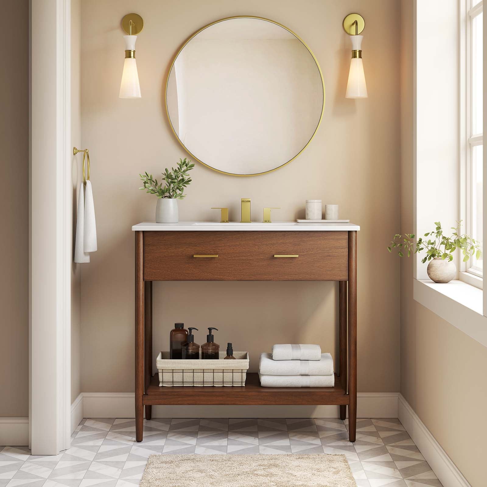 Zaire 36" Bathroom Vanity Cabinet (Sink Basin Not Included) by Modway