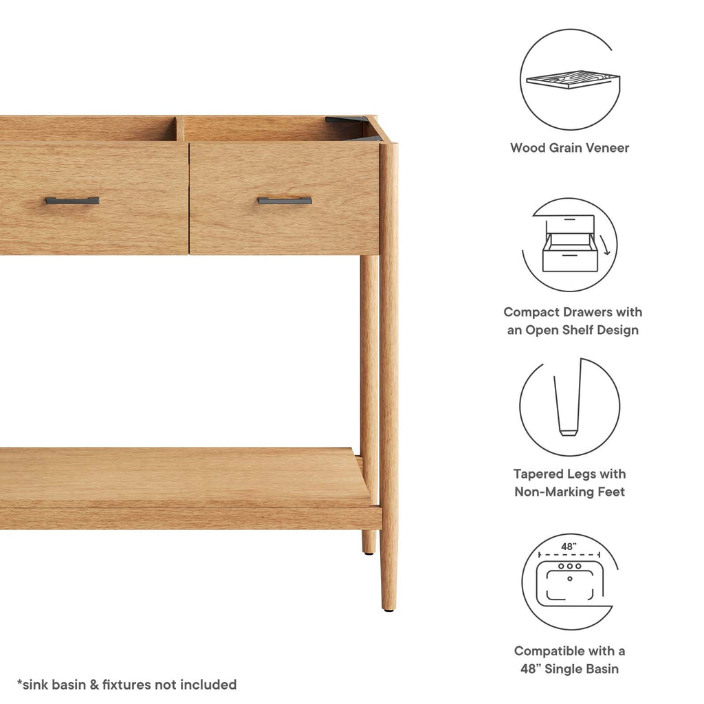 Zaire 48Ó Single Sink Compatible Bathroom Vanity Cabinet (Sink Basin Not Included) by Modway