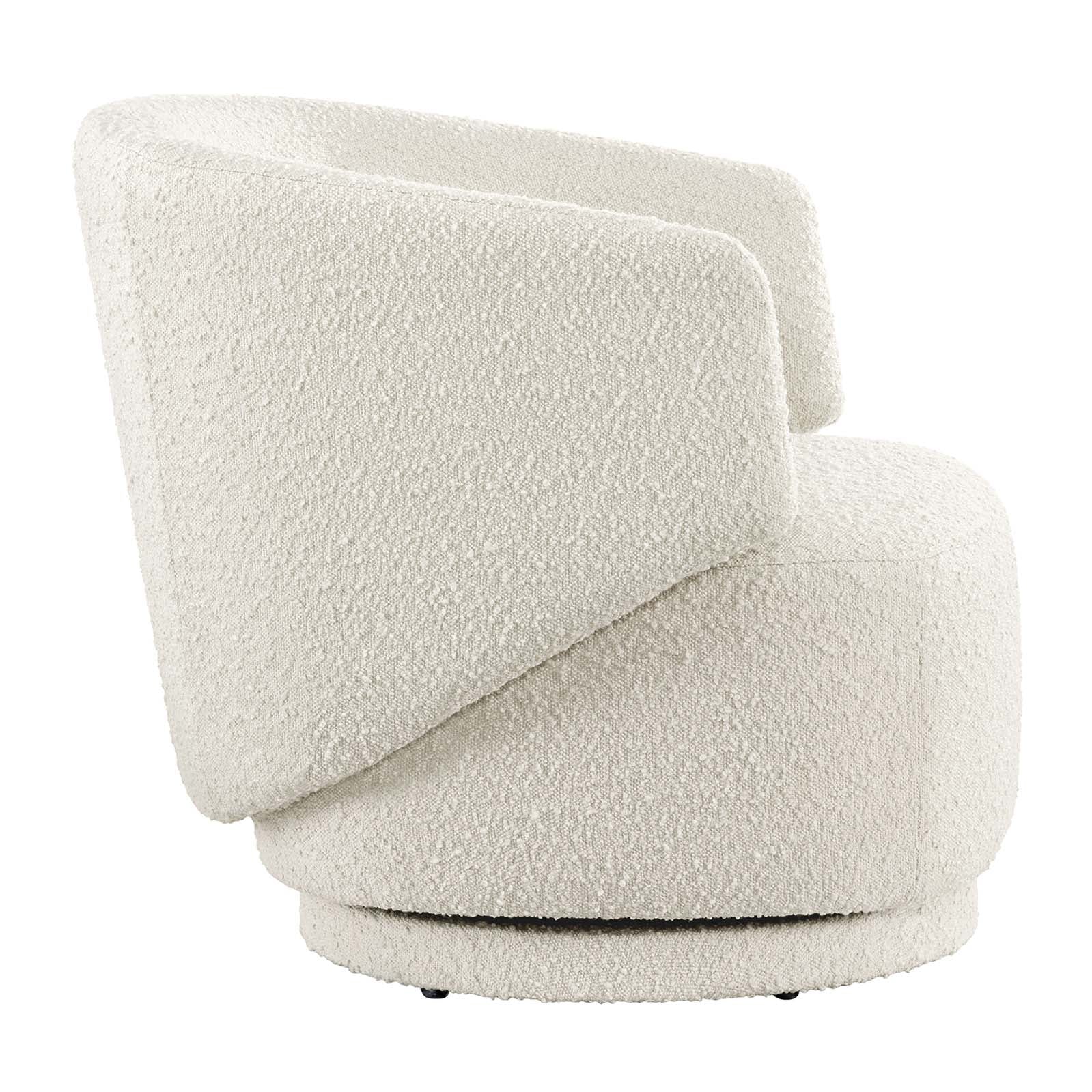 Celestia Boucle Fabric Swivel Chair by Modway