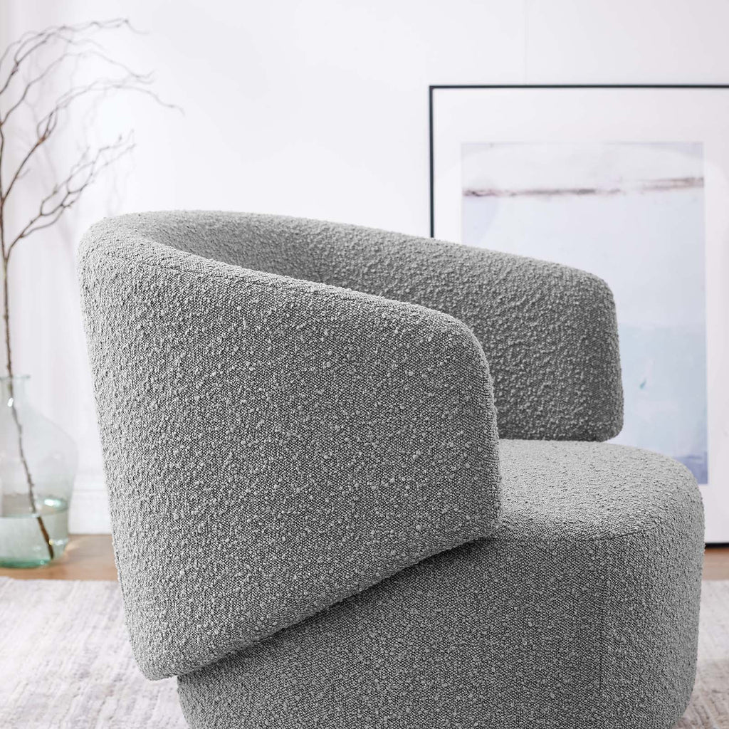 Celestia Boucle Fabric Swivel Chair by Modway