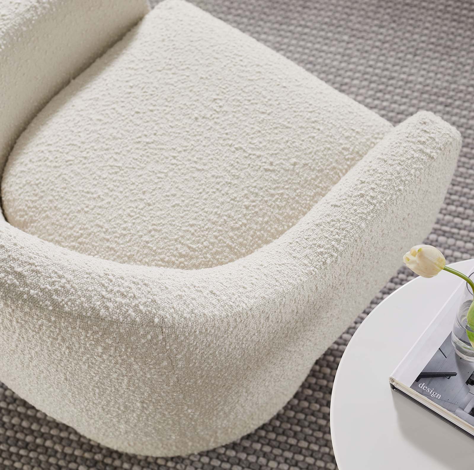 Astral Boucle Fabric Swivel Chair by Modway