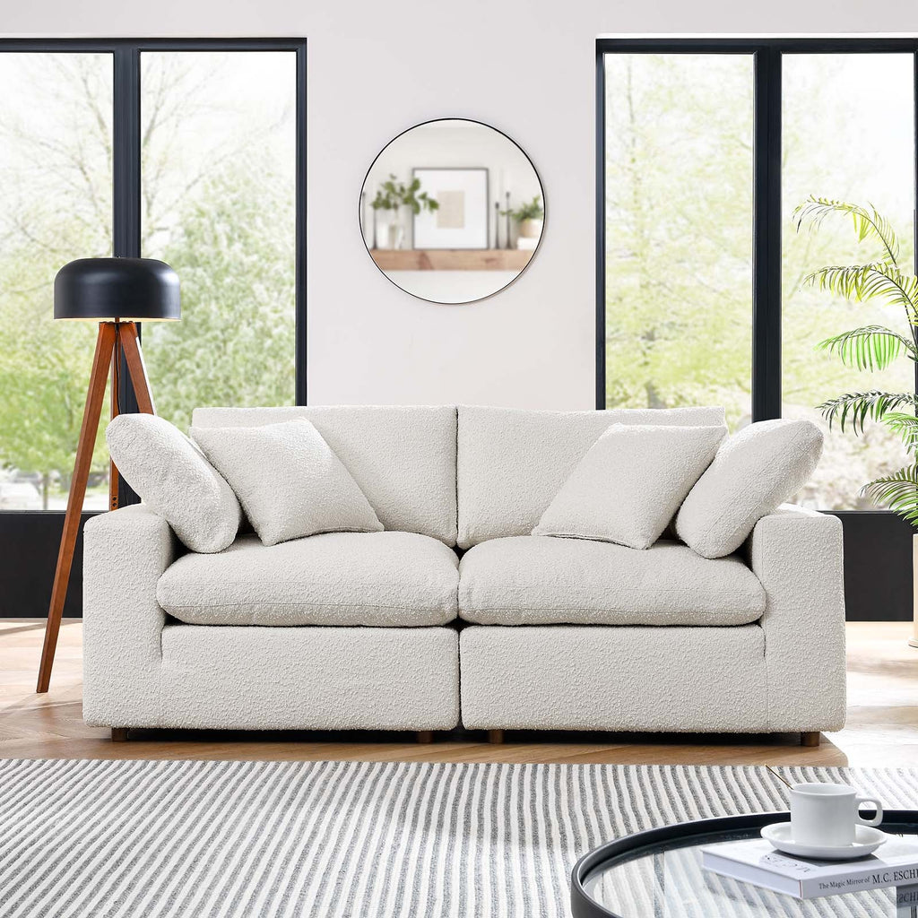 Commix Down Filled Overstuffed Boucle Fabric Loveseat by Modway