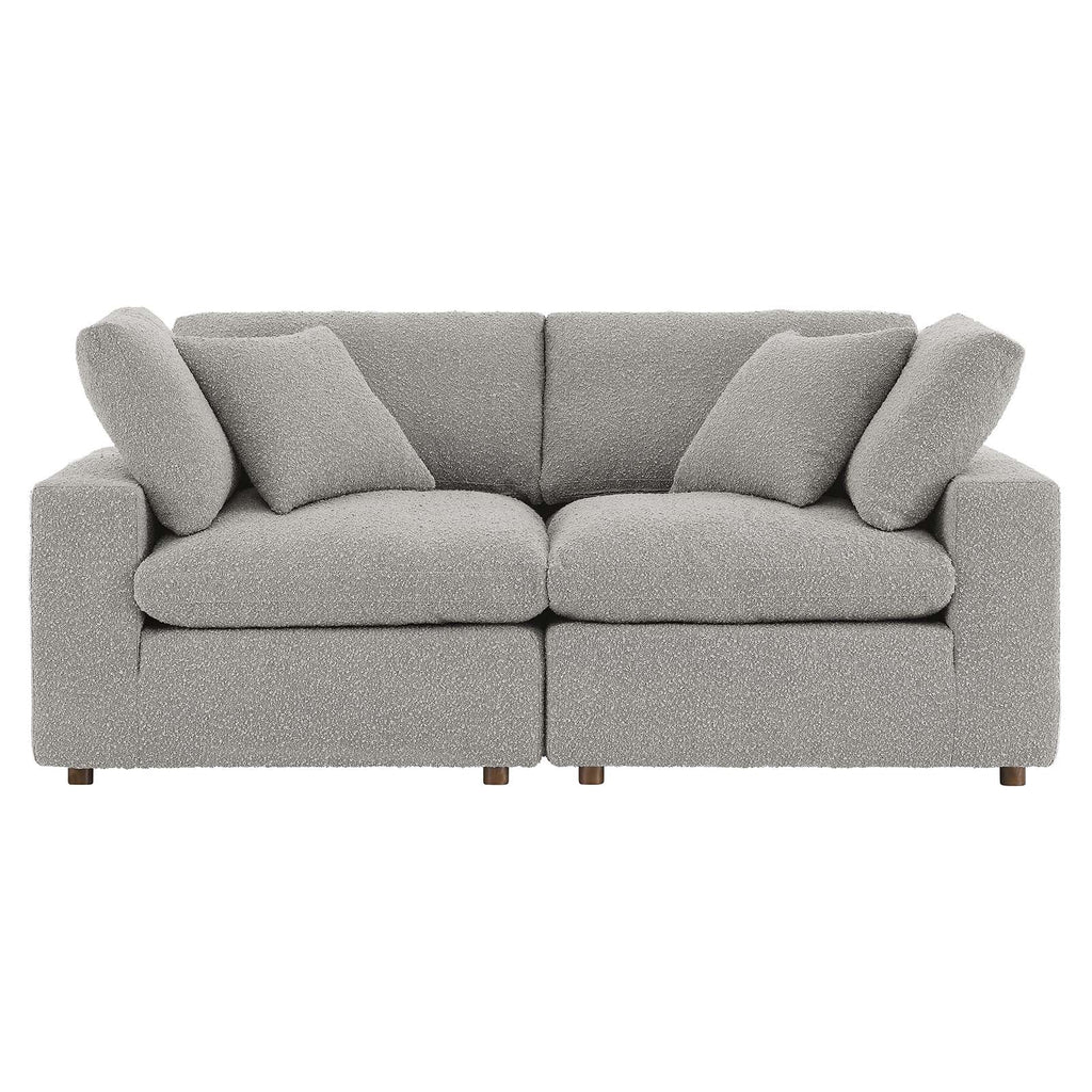 Commix Down Filled Overstuffed Boucle Fabric Loveseat by Modway