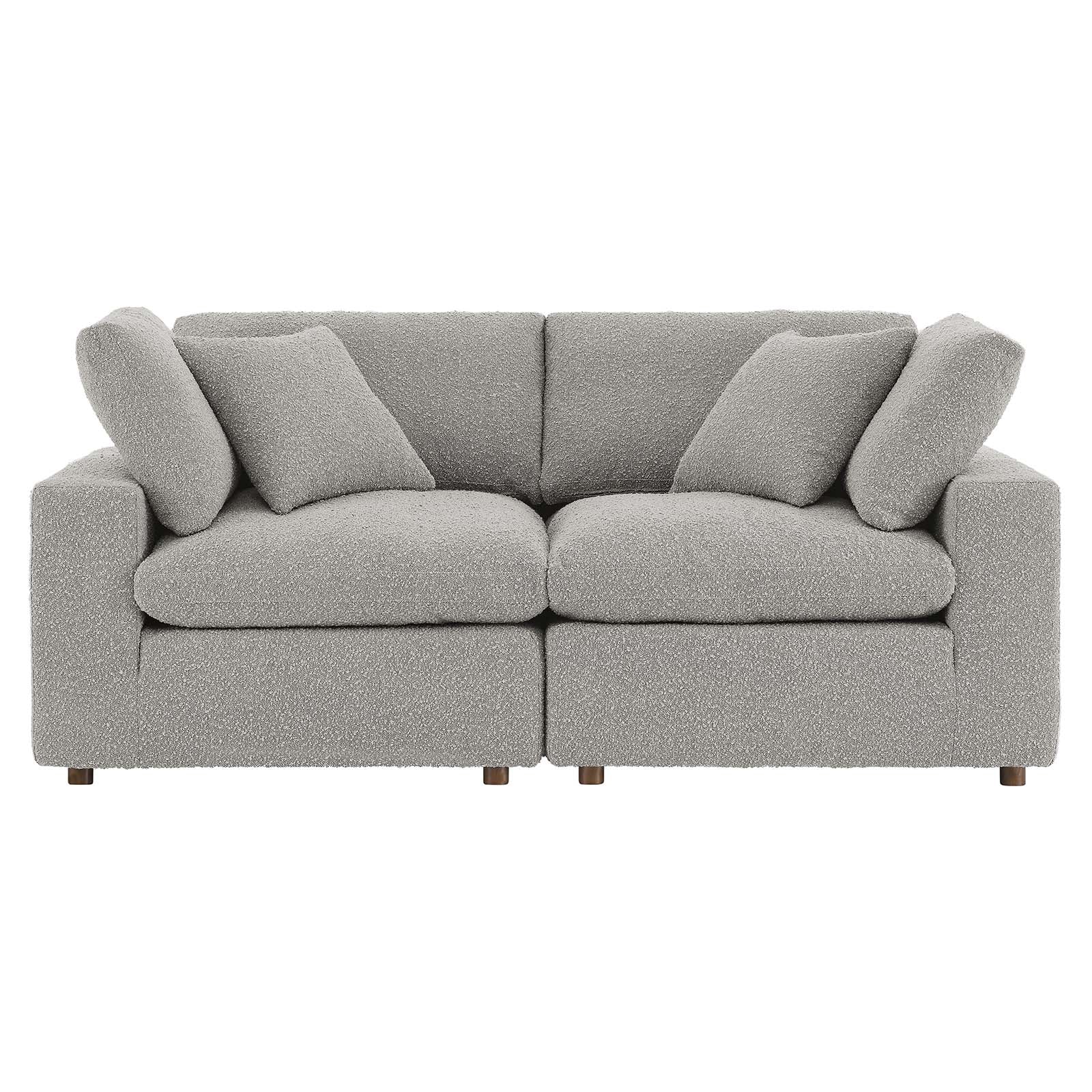 Commix Down Filled Overstuffed Boucle Fabric Loveseat by Modway