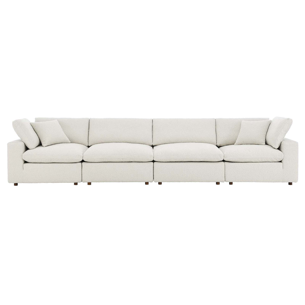 Commix Down Filled Overstuffed Boucle Fabric 4-Seater Sofa by Modway