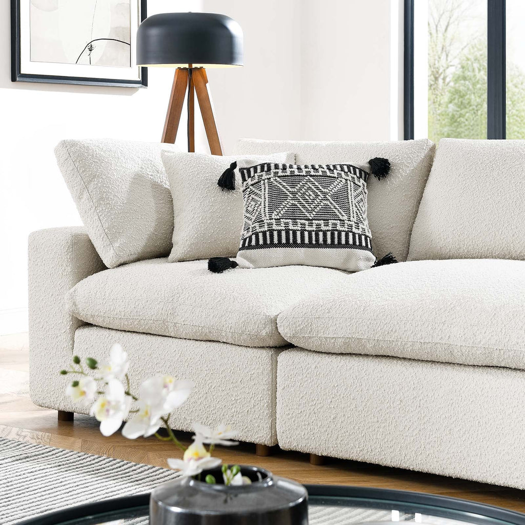 Commix Down Filled Overstuffed Boucle Fabric 4-Seater Sofa by Modway