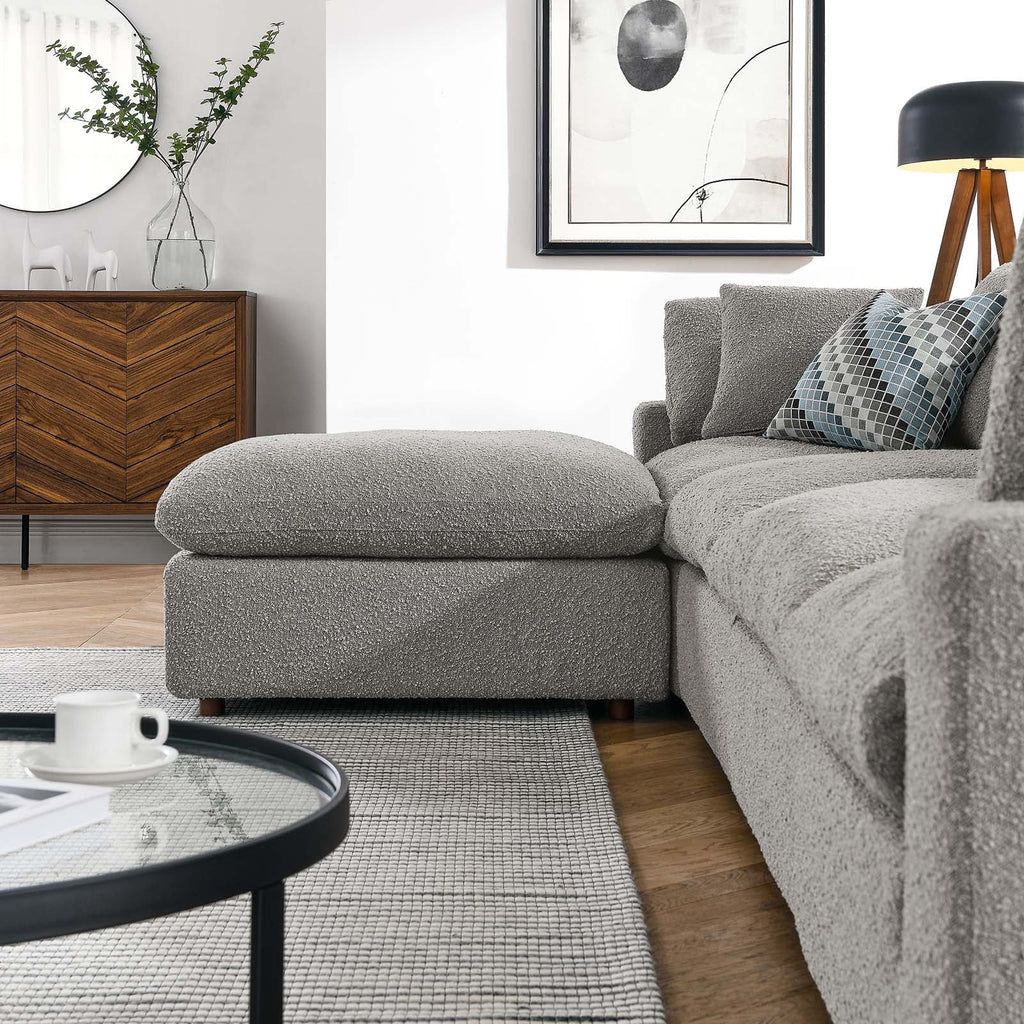 Commix 5-Piece Down Filled Overstuffed Boucle Fabric Sectional Sofa by Modway