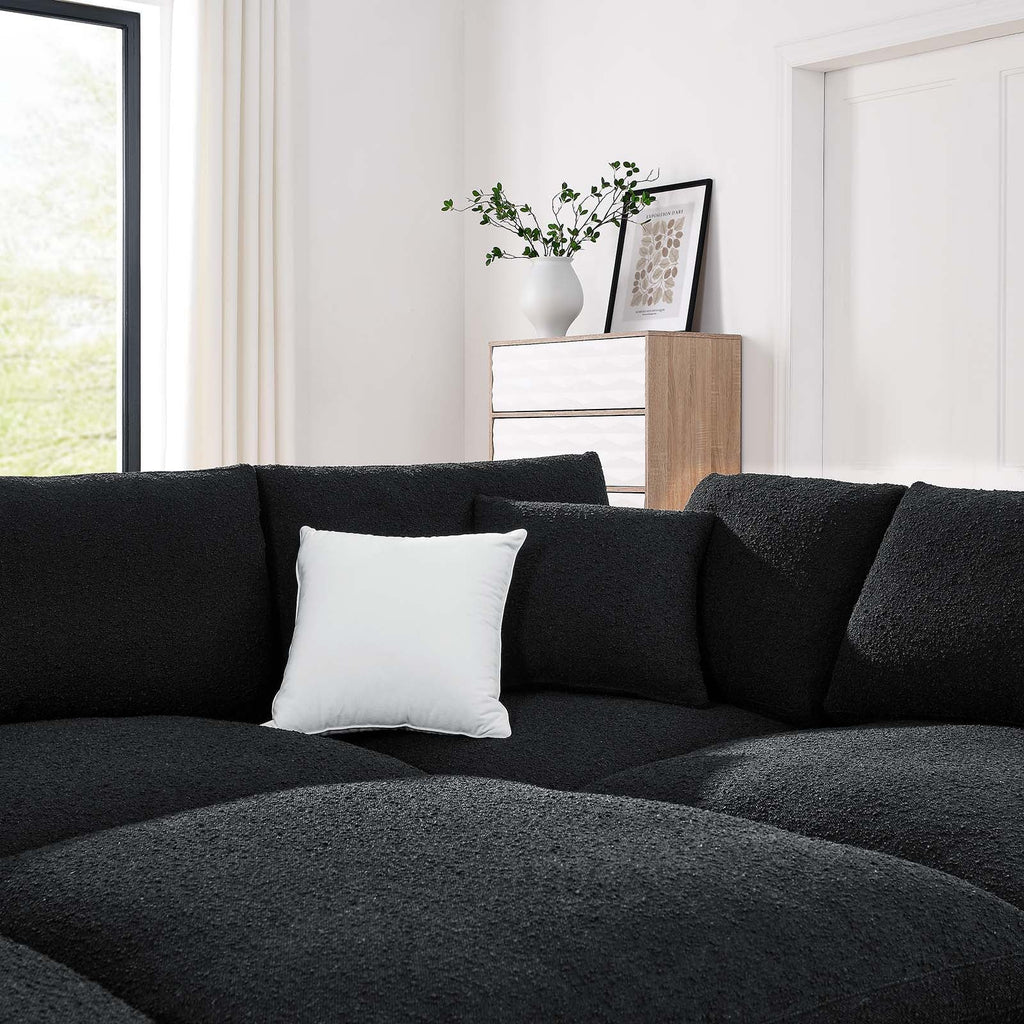 Commix 6-Piece Down Filled Overstuffed Boucle Fabric Sectional Sofa by Modway