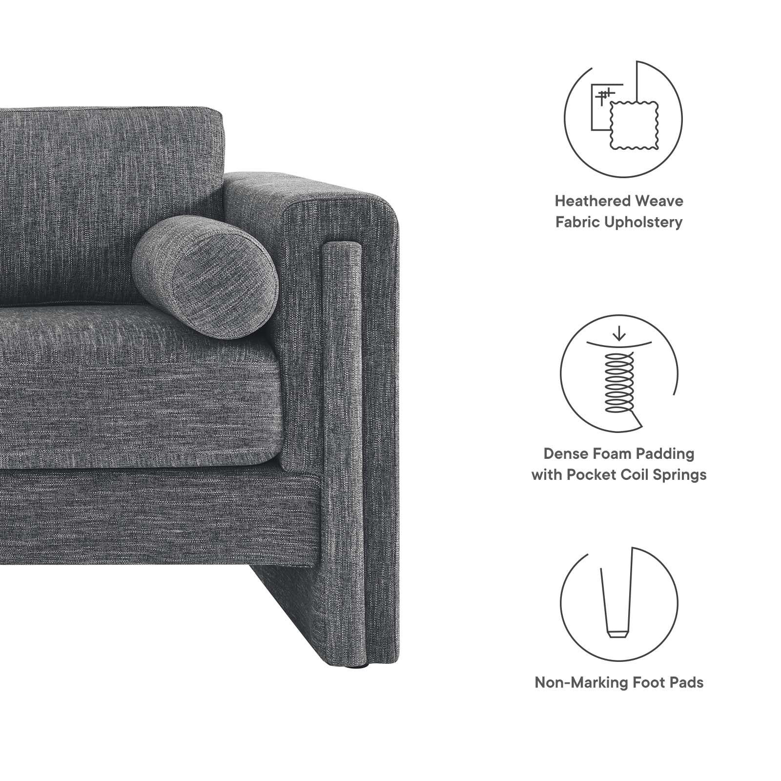 Visible Fabric Loveseat by Modway