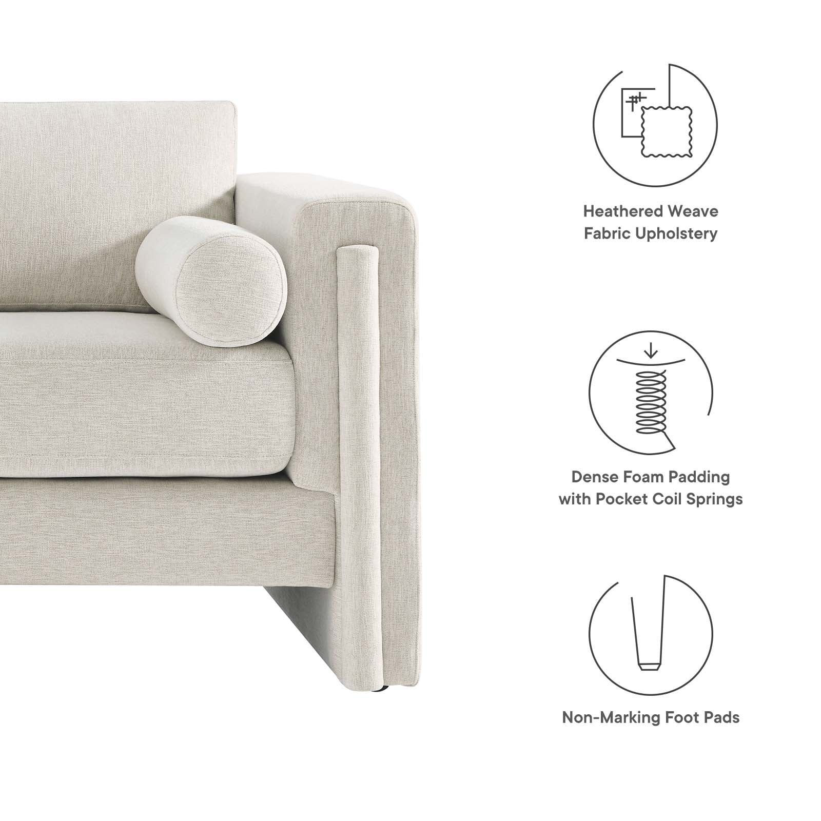 Visible Fabric Loveseat by Modway