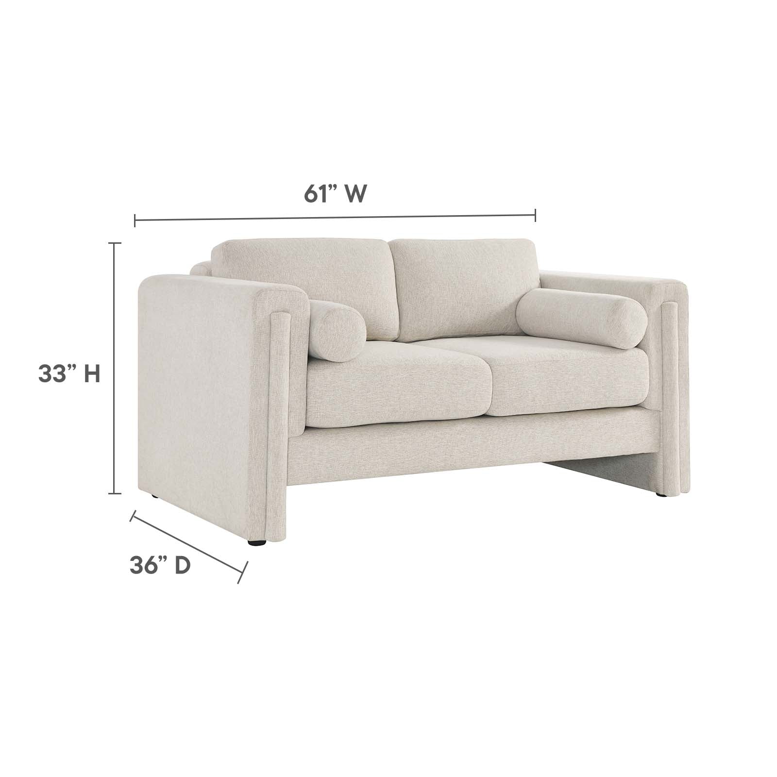 Visible Fabric Loveseat by Modway