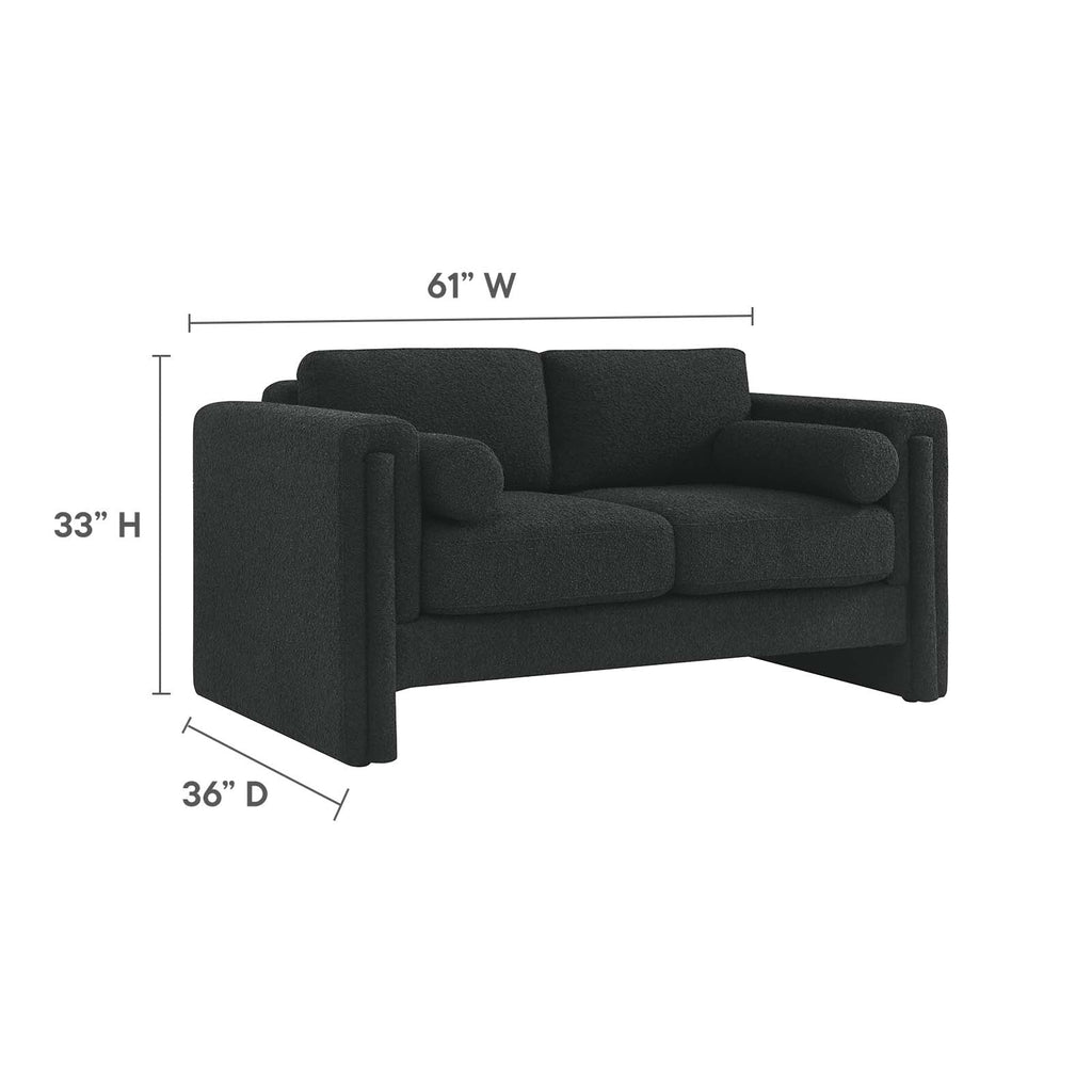 Visible Boucle Fabric Loveseat by Modway