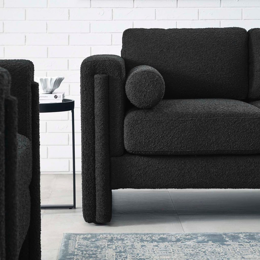 Visible Boucle Fabric Loveseat by Modway