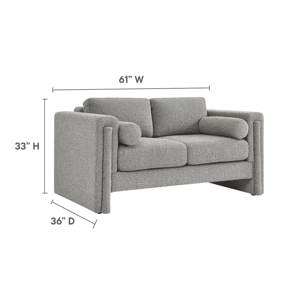 Visible Boucle Fabric Loveseat by Modway