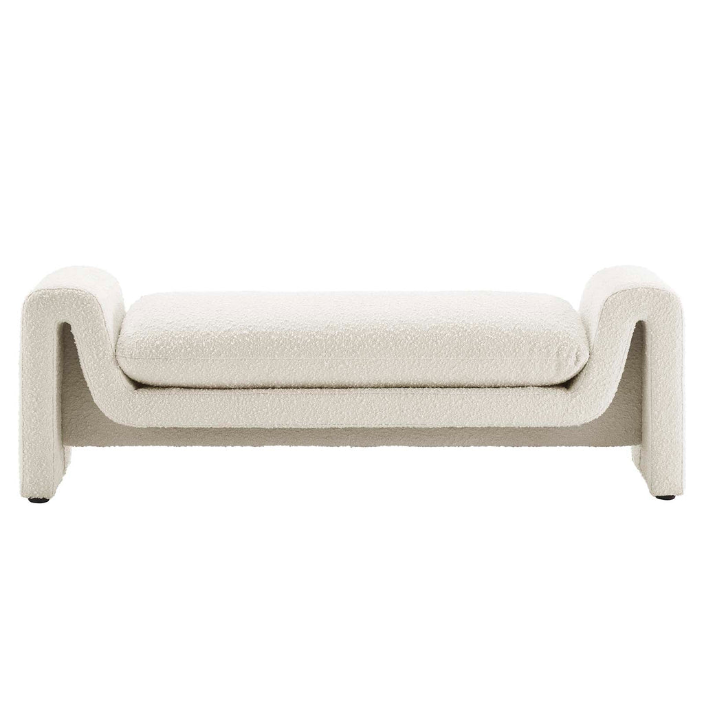 Waverly Boucle Fabric Bench by Modway