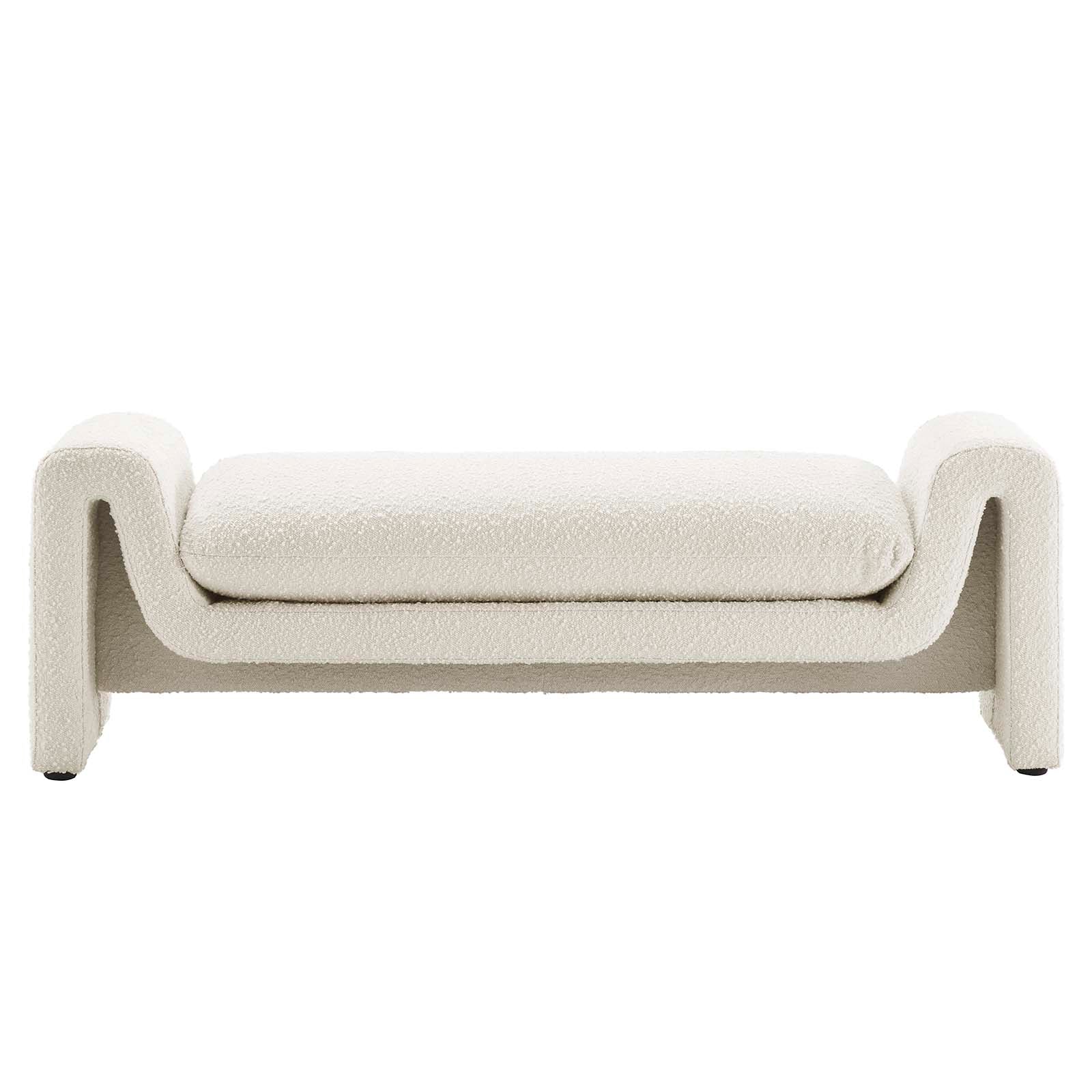 Waverly Boucle Fabric Bench by Modway