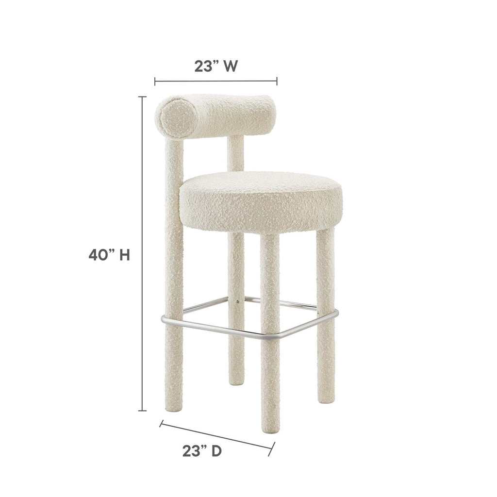 Toulouse Boucle Fabric Bar Stool by Modway